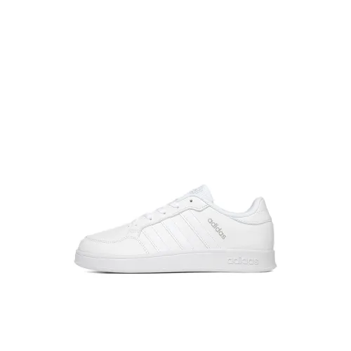 Adidas Breaknet Slip Resistant Abrasion Resistant Низкий Топ Детские Скейтбординги Белый Детский