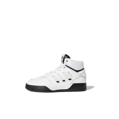 Adidas Originals Drop Step C Дышащий Высокий Топ Детские Скейтбординги Белый Черный Для детей 3-7 лет