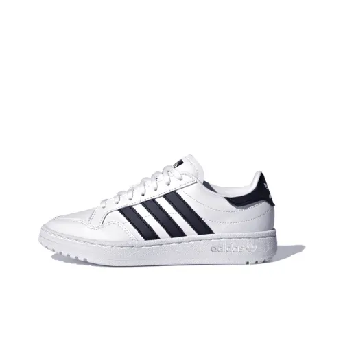 Adidas Originals Team Court J Slip-Resistant Low Top Скейтборд Кроссовки Белый Черный Подростки
