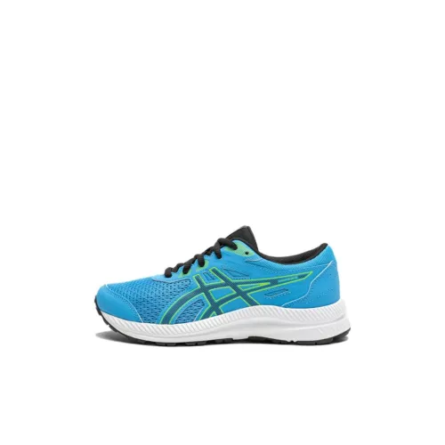 Asics Гель Contend 8 Детские беговые кроссовки Низкий Топ Синий Kids