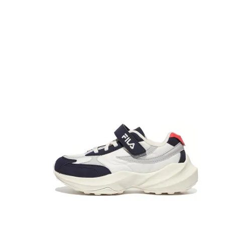 FILA KIDS Tribal Race Цвет KD Устойчивый к истиранию Дышащий Низкий Топ Детская Беговая Обувь Белый Синий Детский