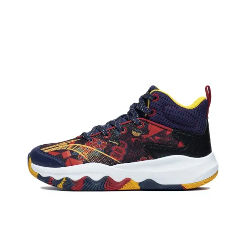 LINING YOUNG Pioneer Force PRIMARY 3,0 Противоскользящие Устойчивые к истиранию MID Топ Детские Баскетбольные кроссовки