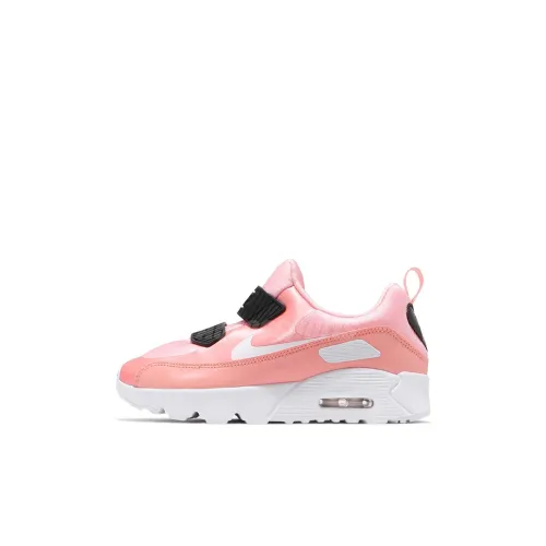 Nike Air Max Tiny 90 Амортизация Низкий Топ Беговые кроссовки Кораллово-красный Для детей 3-7 лет