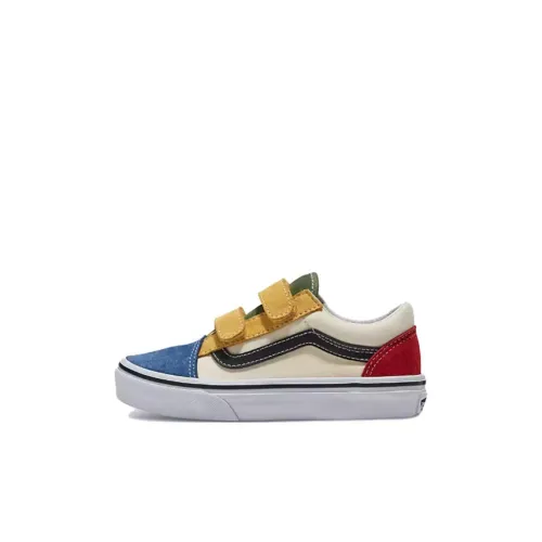 Vans Old Skool Collection Детские Скейтбординги Низкие Белые и Синие Kids