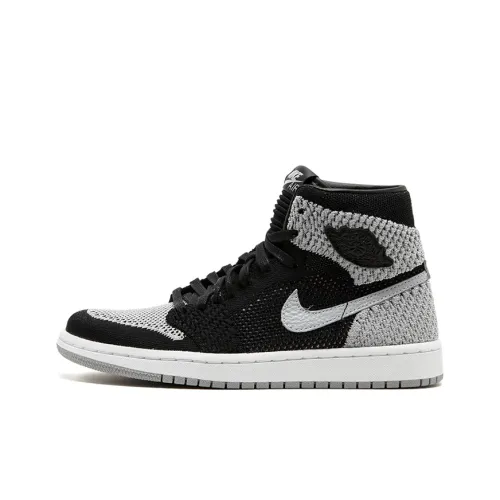 Jordan Air Jordan 1 High Топ Детские Баскетбольные Кроссовки Черный Серый