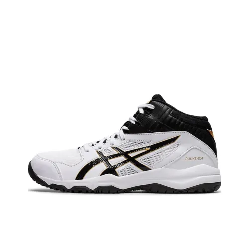 Asics Dunkshot Mb MID Топ Детские беговые кроссовки Белый черный Подростки