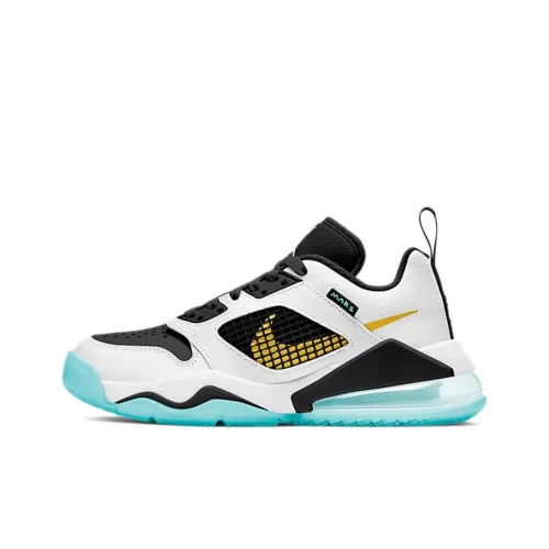 Джордан Mars 270 Low Устойчивый к истиранию Дышащий Низкий Топ Детские Баскетбольные Кроссовки Черный Белый Синий