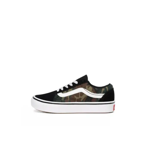 Vans Old Skool Collection Низкий Топ Детские Скейтбординги Черный Камуфляж Дети Возрастом 3-7 Лет