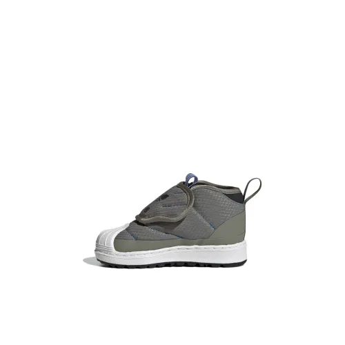 Adidas Originals Superstar Series Термический MID Топ Обувь для малышей Зеленый Infant и Toddler