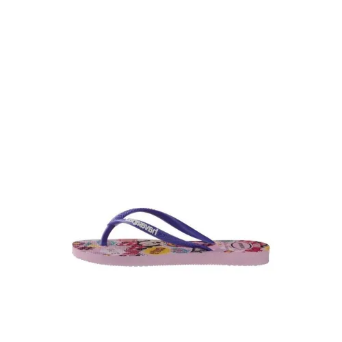 Havaianas Тонкий Kids Disney COOL Водонепроницаемый And Легкий Детские домашние тапочки Розово-фиолетовый Детский