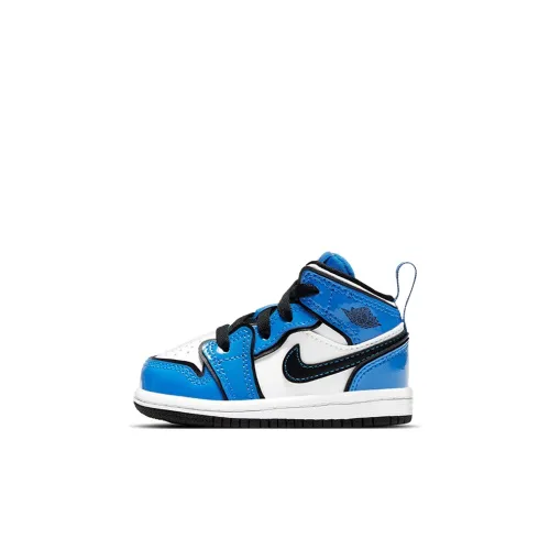 Jordan Air Jordan 1 MID SE MID Топ Обувь для малышей Чёрно-синий Infant And Toddler