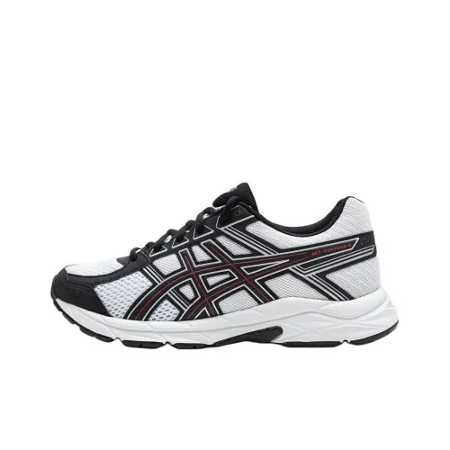 Asics Гель Contend 4 Low Топ Детские Беговые Кроссовки Белый Черный Подростки