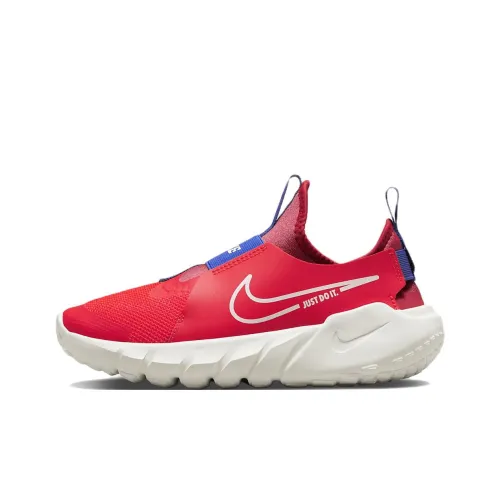 nike Flex Runner 2 Амортизаторы Shock Absorbers Противоскользящие Устойчивые к истиранию Низкий Топ Детские беговые кроссовки Красный синий Подростки