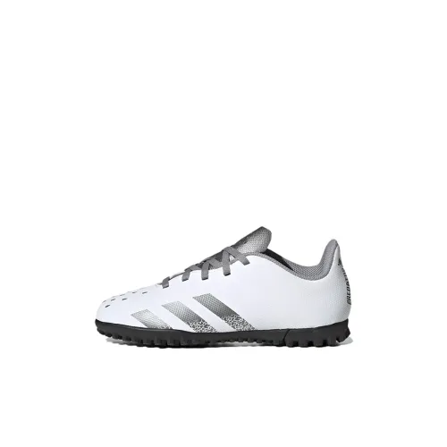 Adidas Predator Freak.4 Slip-Resistant Abrasion-Resistant Lightweight Low-Top Football Cleats White Black Children's