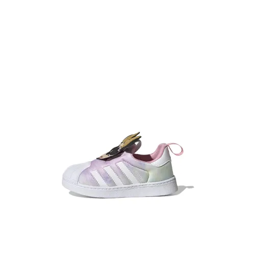 Adidas Originals SUPERSTAR 360 Устойчивые к истиранию низкие скейтборд-кроссовки Светло-розовые для малышей и детей младшего возраста