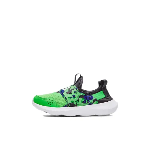 Under Armour Runplay Low Топ Детские беговые кроссовки Зеленый Children Возраст 3-7 лет