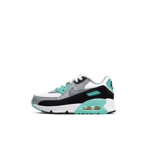 Nike Air Max 90 Kids Lifestyle Shoes Серый Черный Зеленый Дети Возраст 3-7 Лет