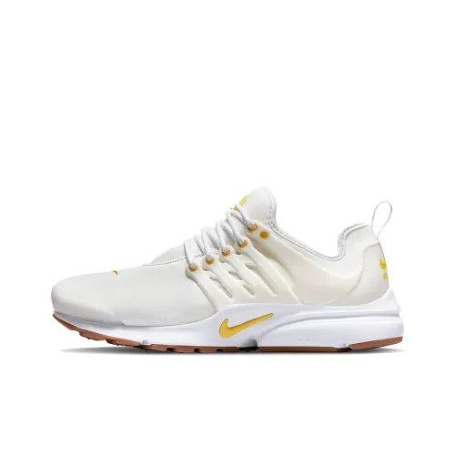 Nike Air Presto Shock Absorbers Slip-Resistant Abrasion-Resistant Low Top Kids Lifestyle Shoes White Yellow Teenagers Найк Эйр Presto Шок Абсорбер Слип-Резистент Абразион-Резистент Низкий Топ Детские Лайфстайл Обувь Белый Желтый Подростки