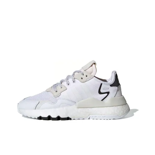 Adidas Originals Nite Jogger Low Топ Спортивная Повседневная Обувь Белый Коричневый Подростки