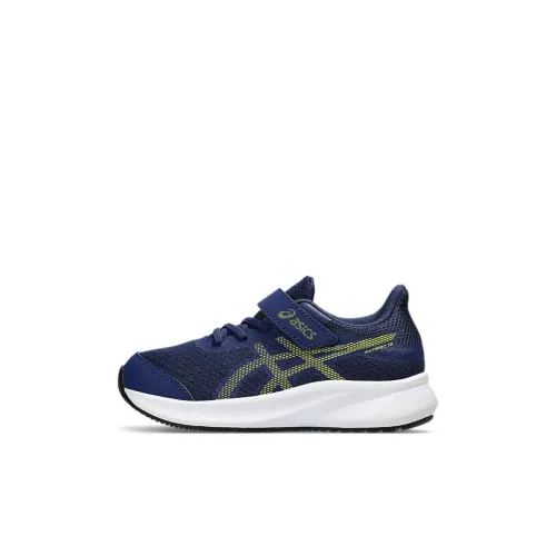 Asics Patriot 13 Амортизация Износостойкий Низкий Топ Детская Беговая Обувь Синий Желтый Детский