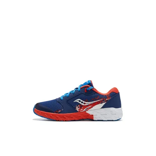 Saucony Wind 2,0 Детская беговая обувь Низкий топ Синий Красный Kids