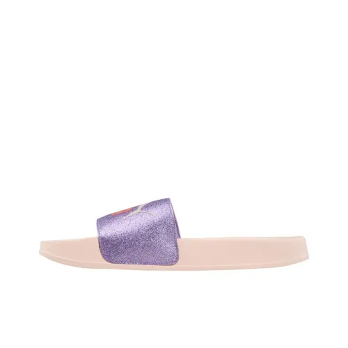 PUMA Leadcat Series Glitz Детские домашние тапочки Розово-фиолетовый Подростки