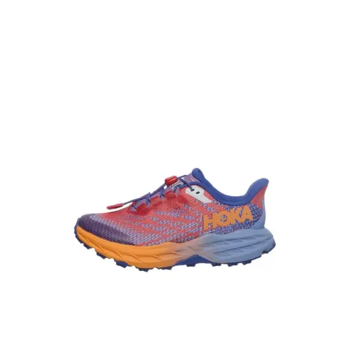 HOKA ONE ONE Speedgoat 5 Детские беговые кроссовки Низкий топ Синий Красный Kids
