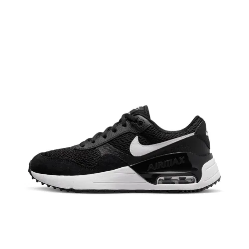 Nike Air Max SYSTM Амортизация и Дышащий Низкий Топ KIDS Lifestyle Shoes Черный Белый