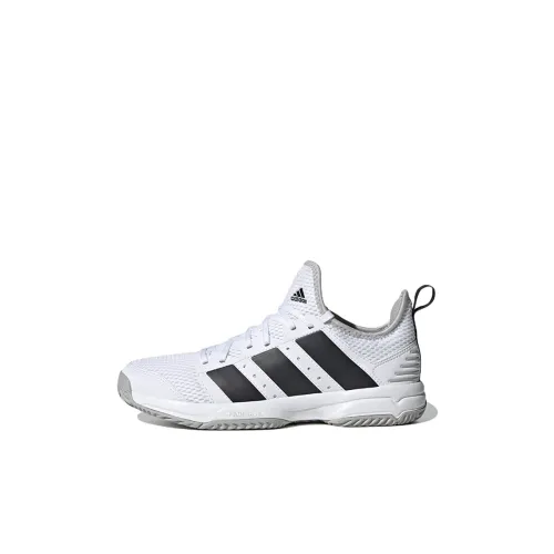 Adidas STABIL INDOOR Противоскользящие устойчивые к истиранию детские тренировочные кроссовки Белый Черный Детский