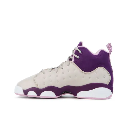Jordan Jumpman Команда II MID Топ Детские Баскетбольные Кроссовки Серый Фиолетовый Подростки