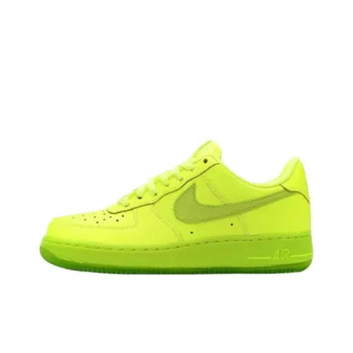 Nike Air Force 1 Volt Fierce Green Slip Resistant Low Top Детские Скейтбординги Neon Green Teenagers