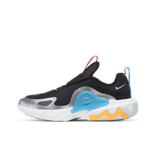 Nike React Presto Extreme Shock Absorbers Slip-Resistant Low Top Kids Lifestyle Shoes Black Blue Orange Teenagers Найк React Presto Extreme Shock Absorbers Противоскользящие Низкие Кеды для Детей Lifestyle Черные Синие Оранжевые Подростки