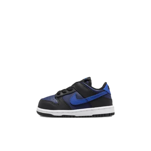 Nike Dunk Low Топ Обувь для малышей Черный Синий Infant And Toddler