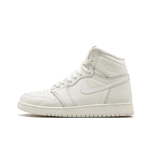 Jordan Air Jordan 1 High Топ Детские Баскетбольные Кроссовки Белый