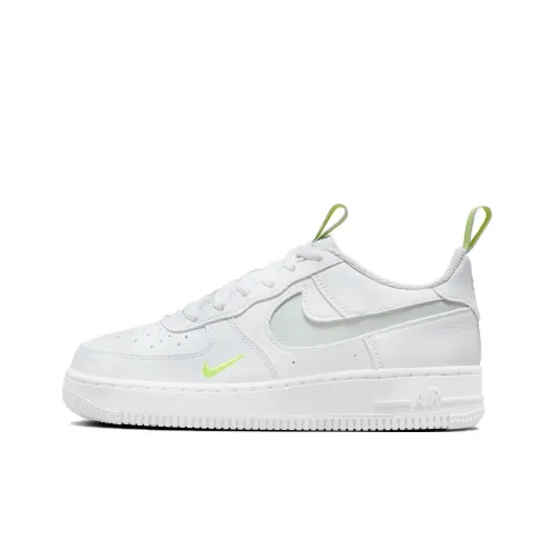 Nike Air Force 1 Slip Resistant Shock Absorbers Низкий Топ Детские Скейтбординги Белый Зеленый