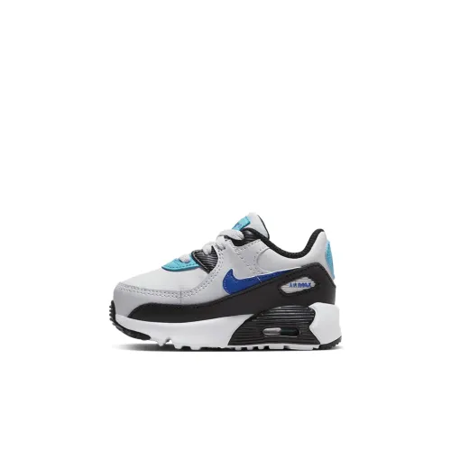 Nike Air Max 90 Low Топ Обувь для малышей Серый Синий Черный Infant And Toddler