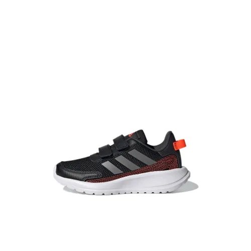 Adidas Tensor противоскользящий низкий топ детские беговые кроссовки черный оранжевый для детей 3-7 лет