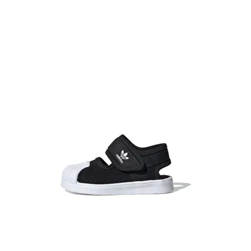 Adidas Originals 360 Sandals Амортизация Низкий Топ Обувь для малышей Черный Белый Infant и Toddler