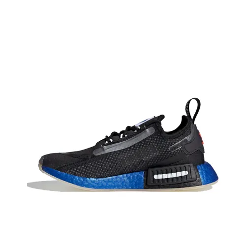 Adidas Originals NMD_R1 Spectoo J Дышащая Повседневная Обувь Черный Синий Подростки