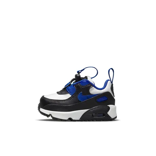 Nike Air Max 90 Toggle Low Топ Обувь для малышей Белый синий черный Infant And Toddler