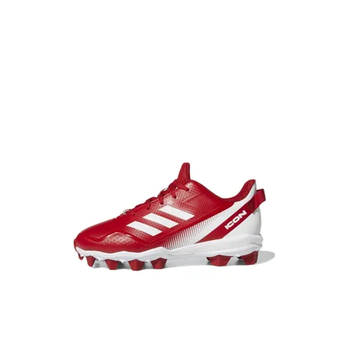 Adidas Icon MID Бутсы K Slip Resistant Abrasion Resistant Низкий Топ Кроссовки для тренировок Красный Детский