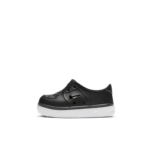 Nike Air FORCE 1 Low Топ Скейтборд Кроссовки Черный Infant и Toddler