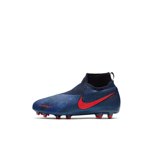 Nike Phantom Vision Elite DF FG MG Slip-resistant Амортизация Устойчивость к истиранию MID Топ Детские футбольные бутсы