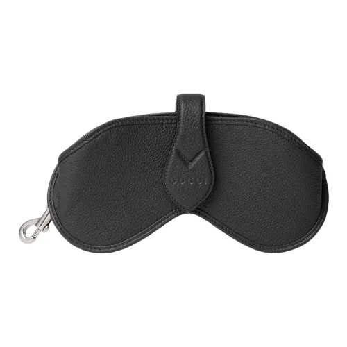 GUCCI Чехол для очков из кожи маленький унисекс темно-серый