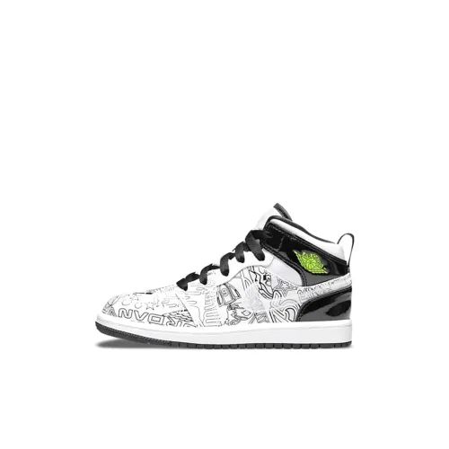 Jordan Air Jordan 1 Детские баскетбольные кроссовки MID Топ Pre School