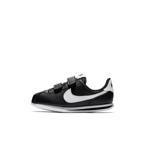 Nike Cortez Basic SL Low Топ Беговые кроссовки Черный белый Для детей 3-7 лет