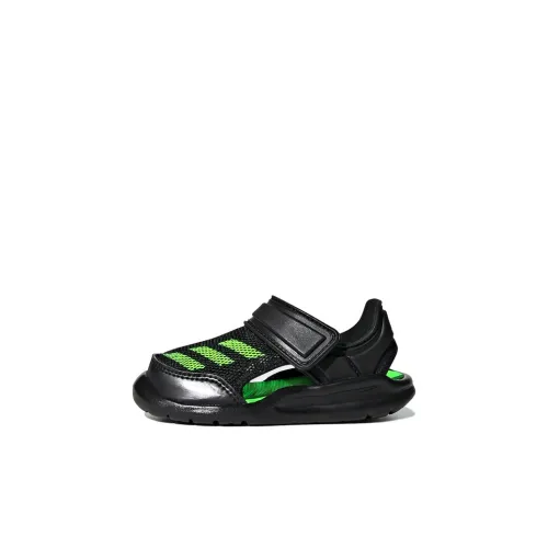 Adidas Fortaswim Slip-resistant Anti KICK Амортизация Низкий Топ Обувь для младенцев и малышей Черный Infant And Toddler