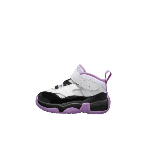 Jordan Jumpman Два Trey Slip Resistant Anti KICK Низкий Топ Обувь для малышей Белый фиолетовый Infant And Toddler