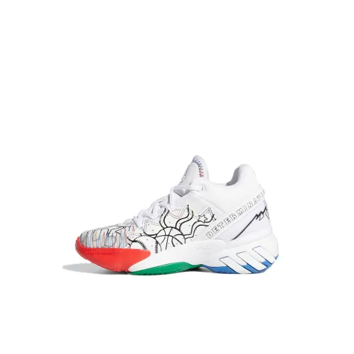 Adidas D.O.N. Issue #2 Дышащие Высокие Кроссовки для Баскетбола для Детей Возрастом 3-7 Лет