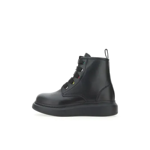 Alexander McQueen Амортизация и Дышащие Детские ботинки Черные для малышей